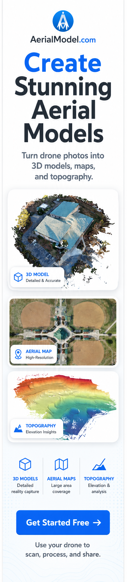 Use AerialModel to make 3D models with your drone